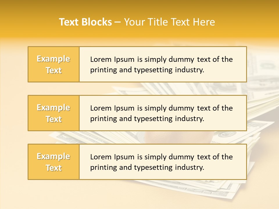 A Pile Of Money With An Egg On Top Of It PowerPoint Template