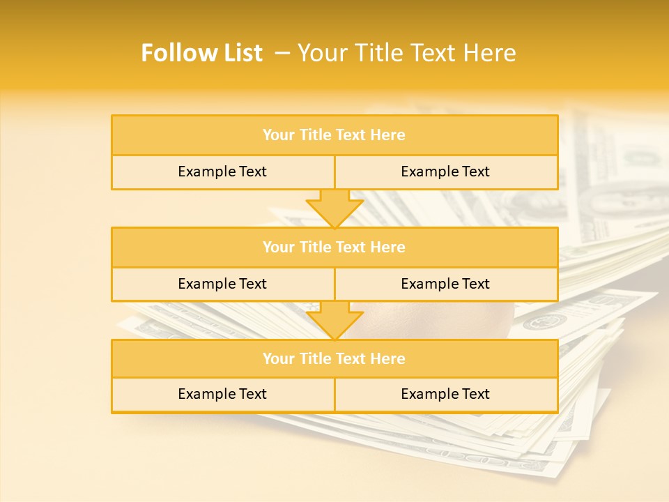 A Pile Of Money With An Egg On Top Of It PowerPoint Template