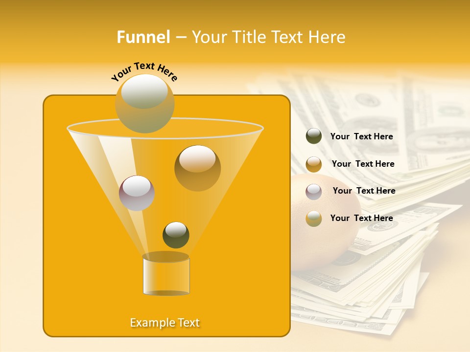 A Pile Of Money With An Egg On Top Of It PowerPoint Template