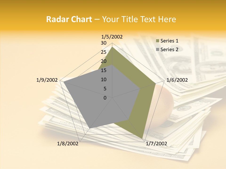 A Pile Of Money With An Egg On Top Of It PowerPoint Template