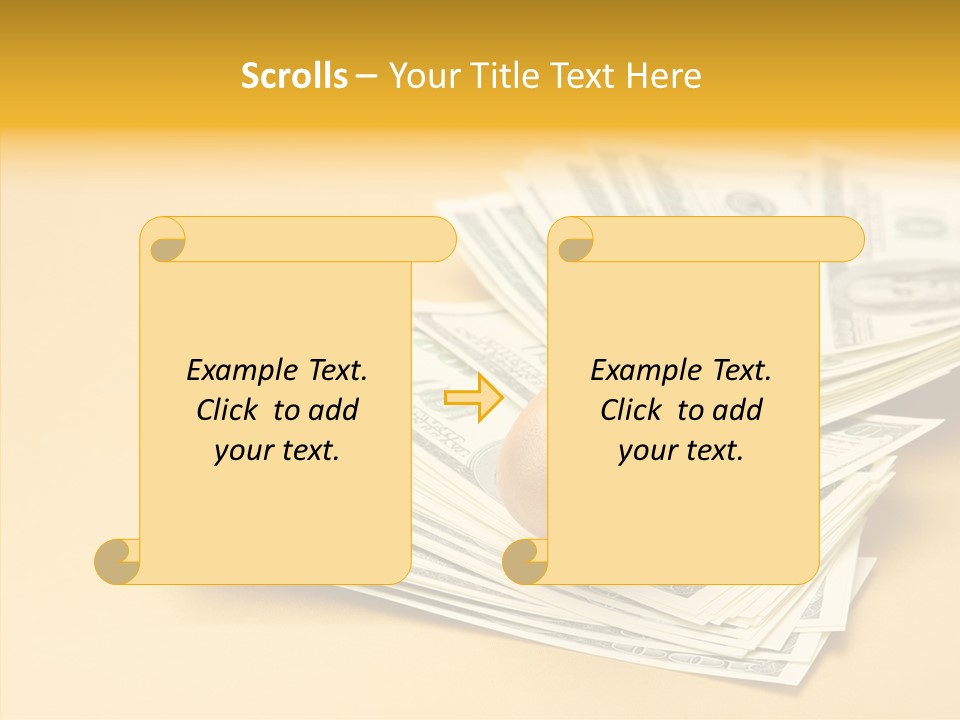A Pile Of Money With An Egg On Top Of It PowerPoint Template