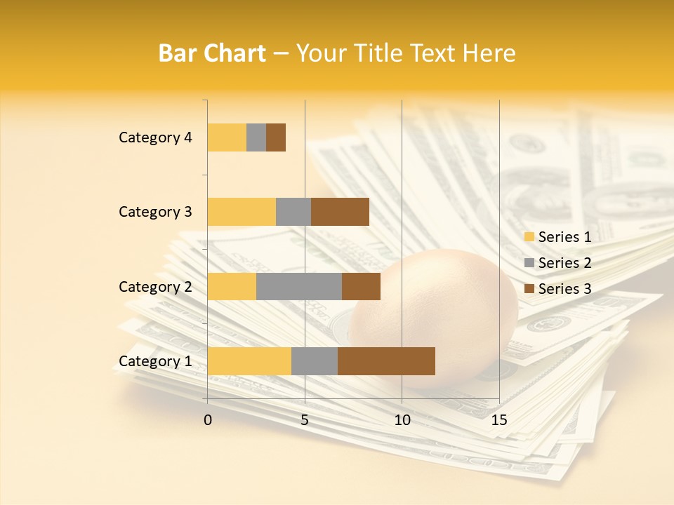 A Pile Of Money With An Egg On Top Of It PowerPoint Template