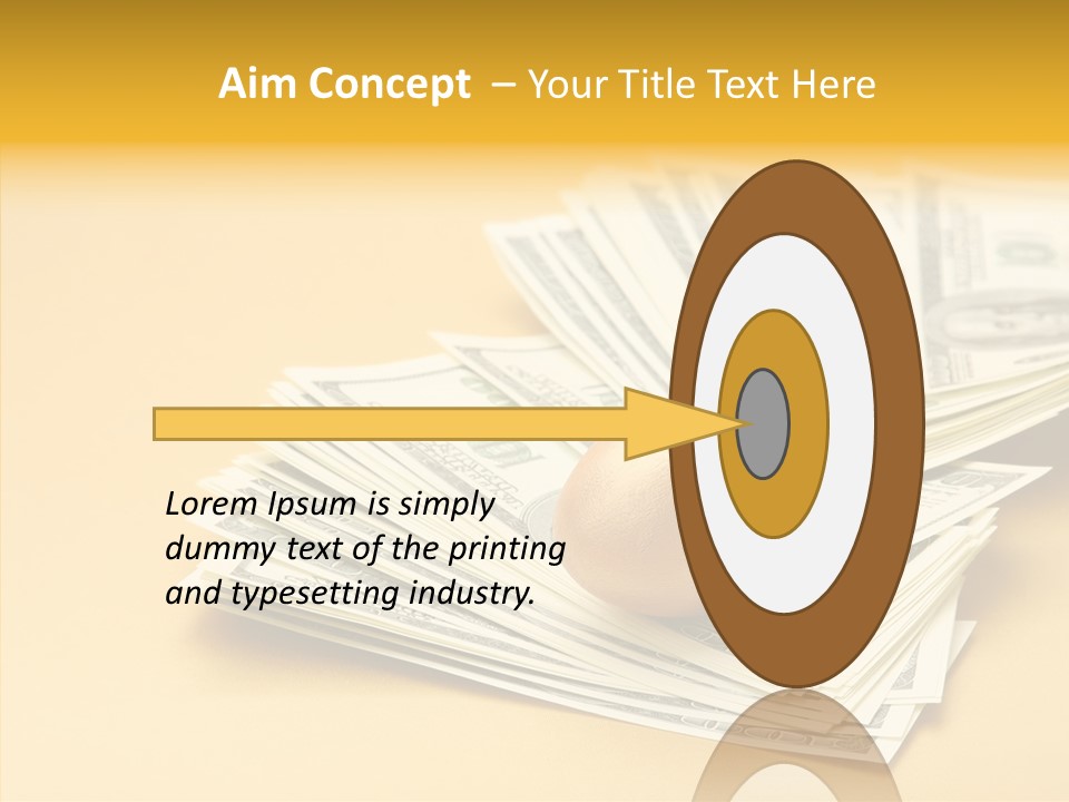A Pile Of Money With An Egg On Top Of It PowerPoint Template