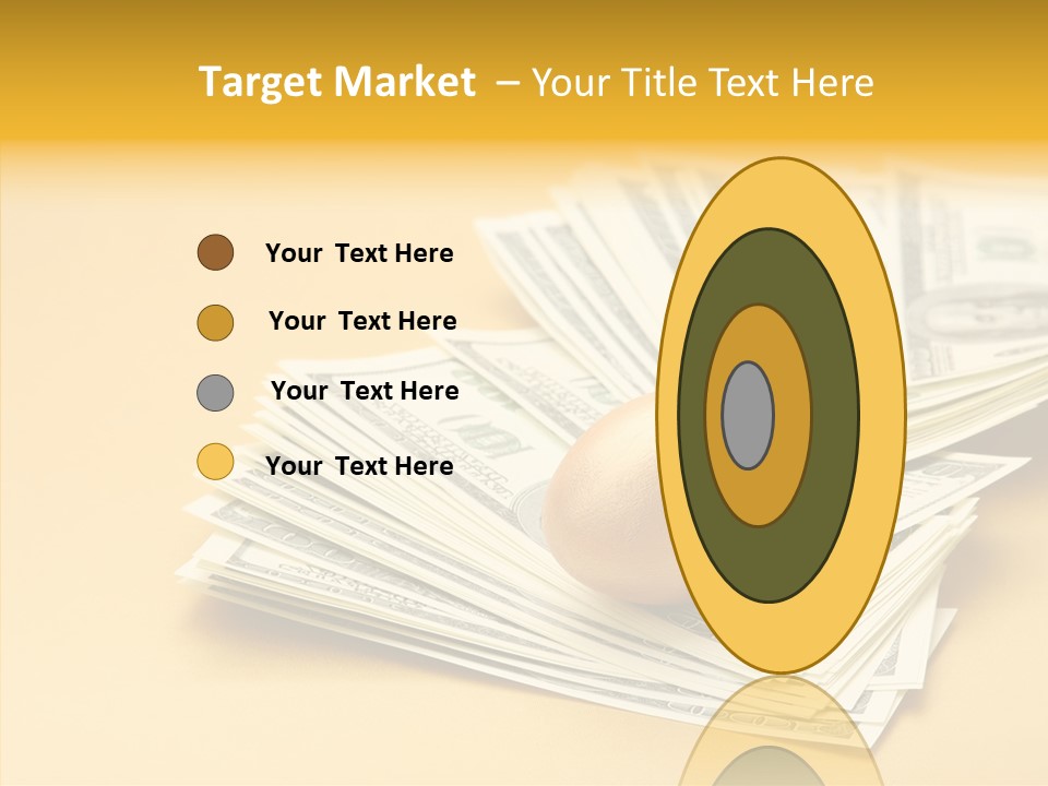 A Pile Of Money With An Egg On Top Of It PowerPoint Template