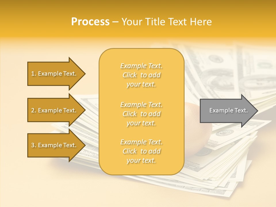 A Pile Of Money With An Egg On Top Of It PowerPoint Template