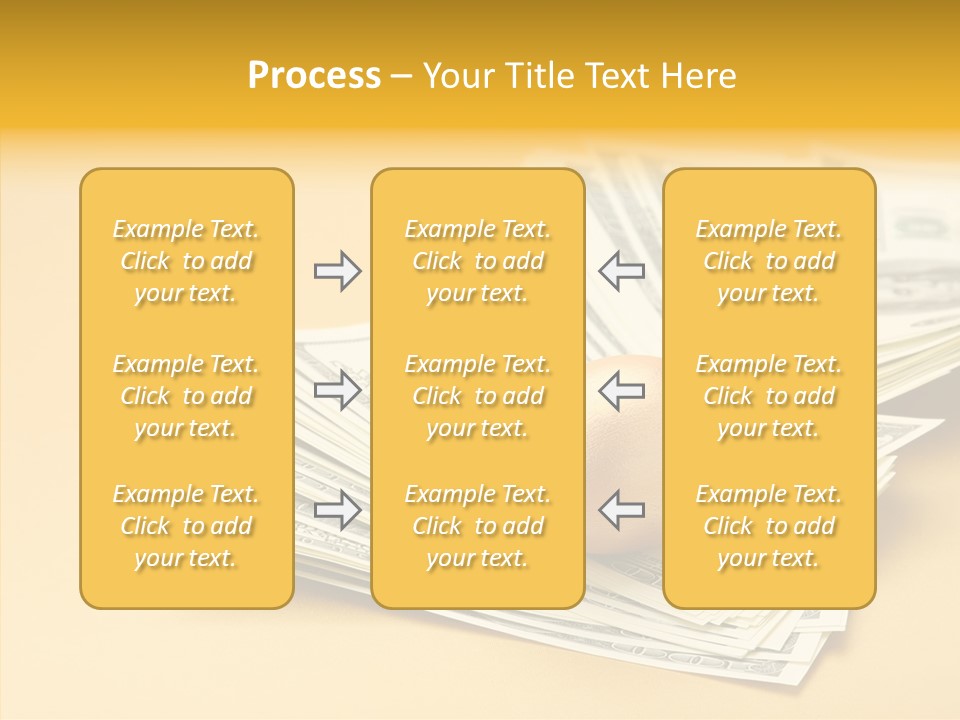 A Pile Of Money With An Egg On Top Of It PowerPoint Template