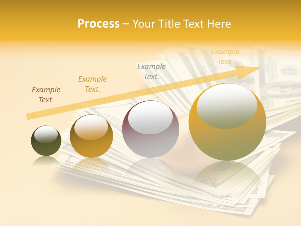 A Pile Of Money With An Egg On Top Of It PowerPoint Template