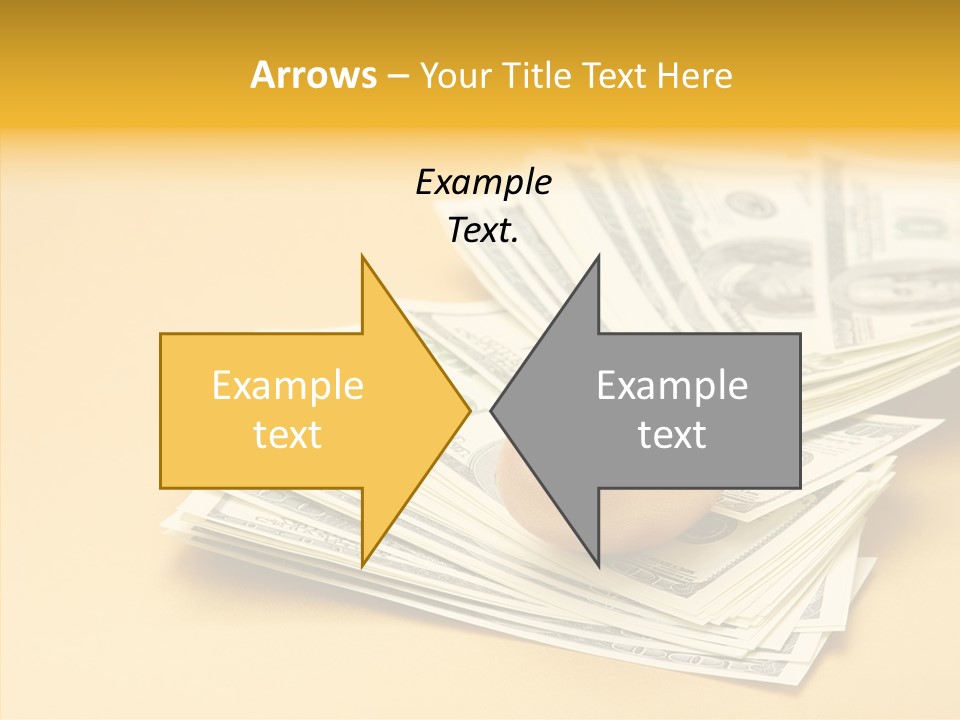 A Pile Of Money With An Egg On Top Of It PowerPoint Template