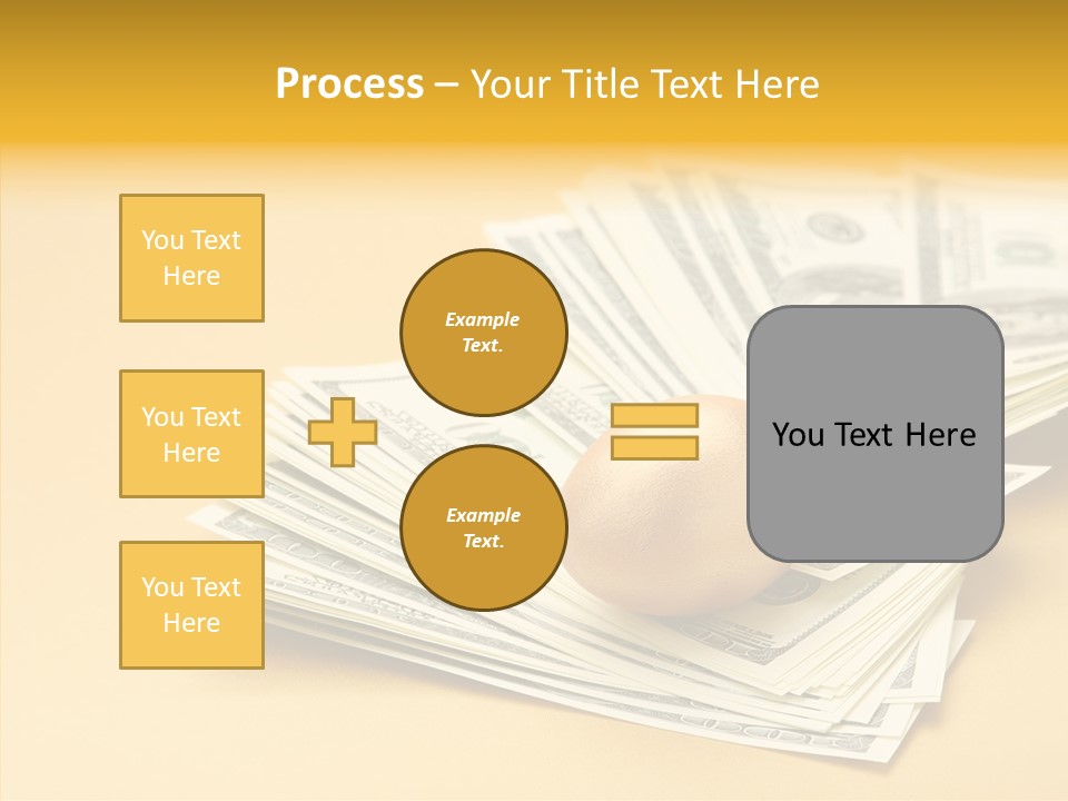 A Pile Of Money With An Egg On Top Of It PowerPoint Template