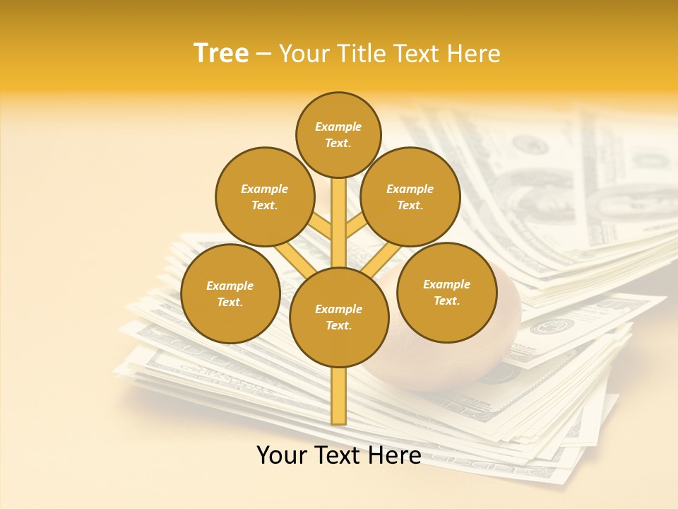 A Pile Of Money With An Egg On Top Of It PowerPoint Template