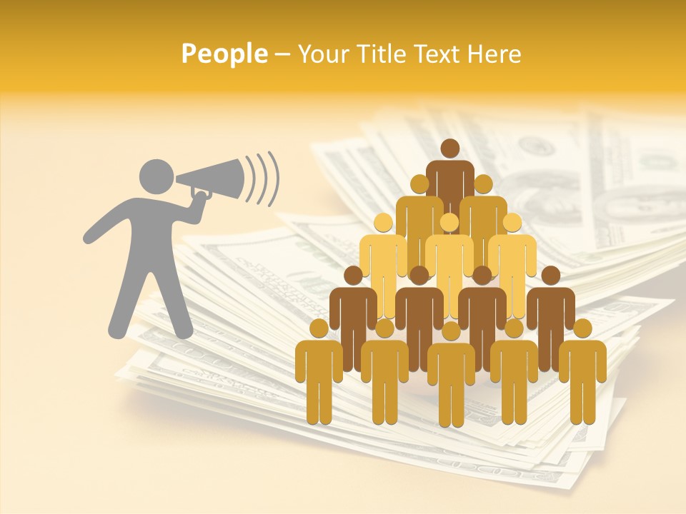 A Pile Of Money With An Egg On Top Of It PowerPoint Template