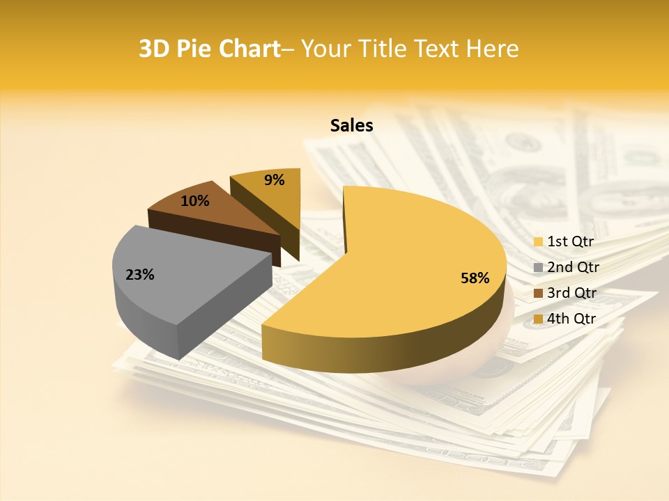 A Pile Of Money With An Egg On Top Of It PowerPoint Template