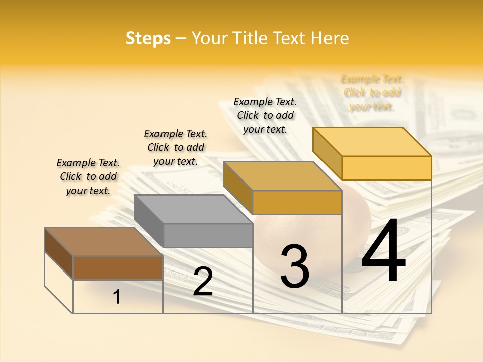 A Pile Of Money With An Egg On Top Of It PowerPoint Template