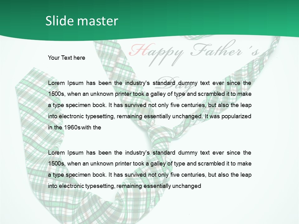 A Happy Father's Day Powerpoint Presentation PowerPoint Template