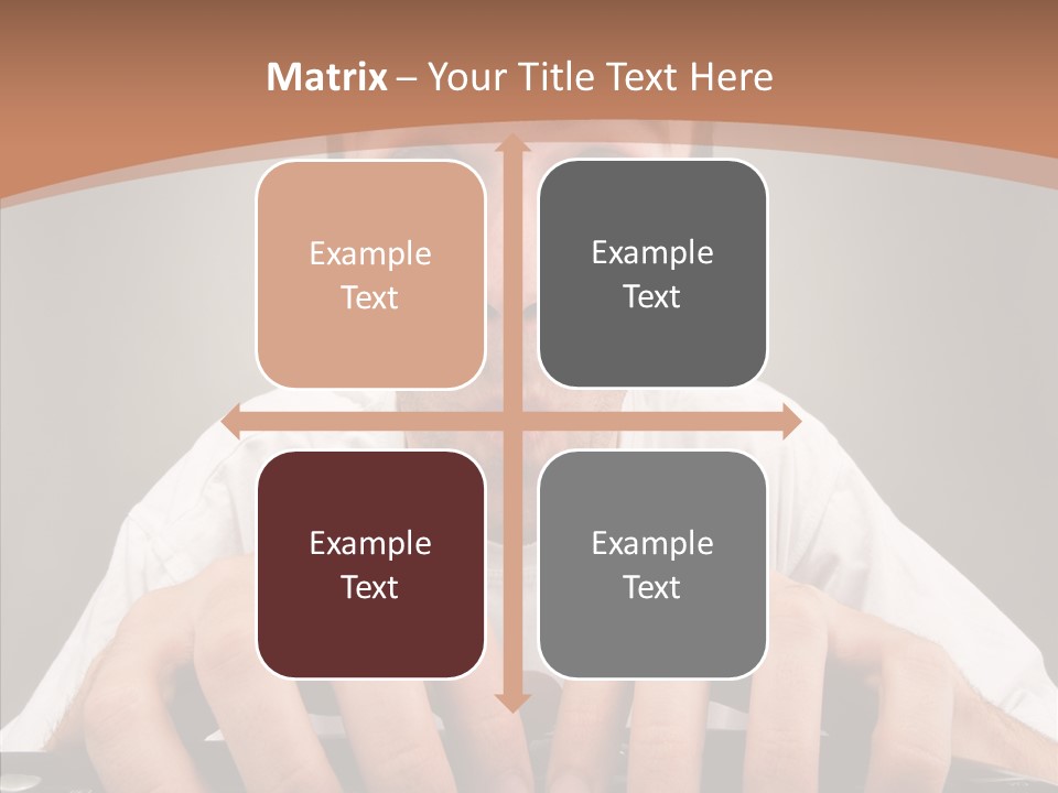 A Man With A Surprised Look On His Face Is Typing On A Keyboard PowerPoint Template