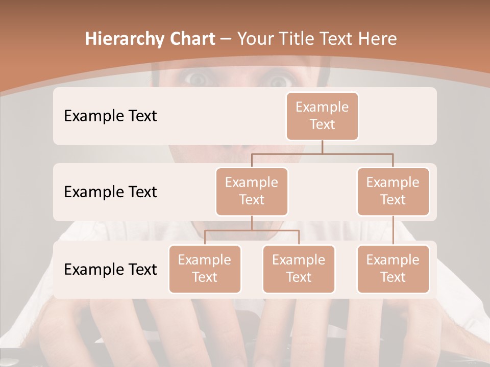 A Man With A Surprised Look On His Face Is Typing On A Keyboard PowerPoint Template