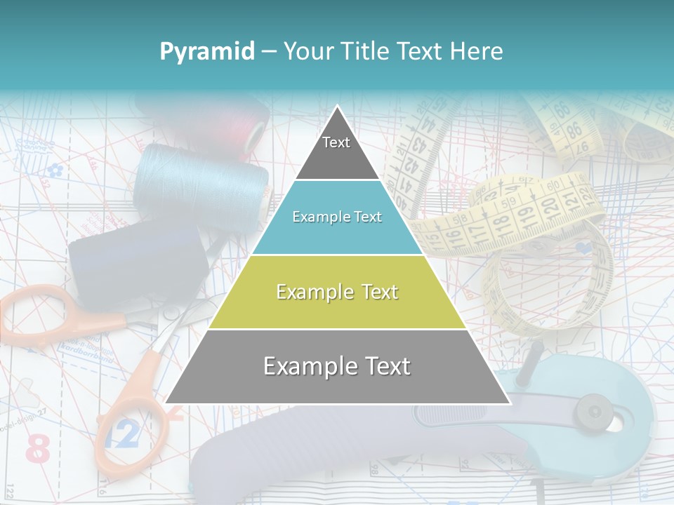 A Pair Of Scissors, A Tape Measure, And A Pair Of Scissors On A PowerPoint Template