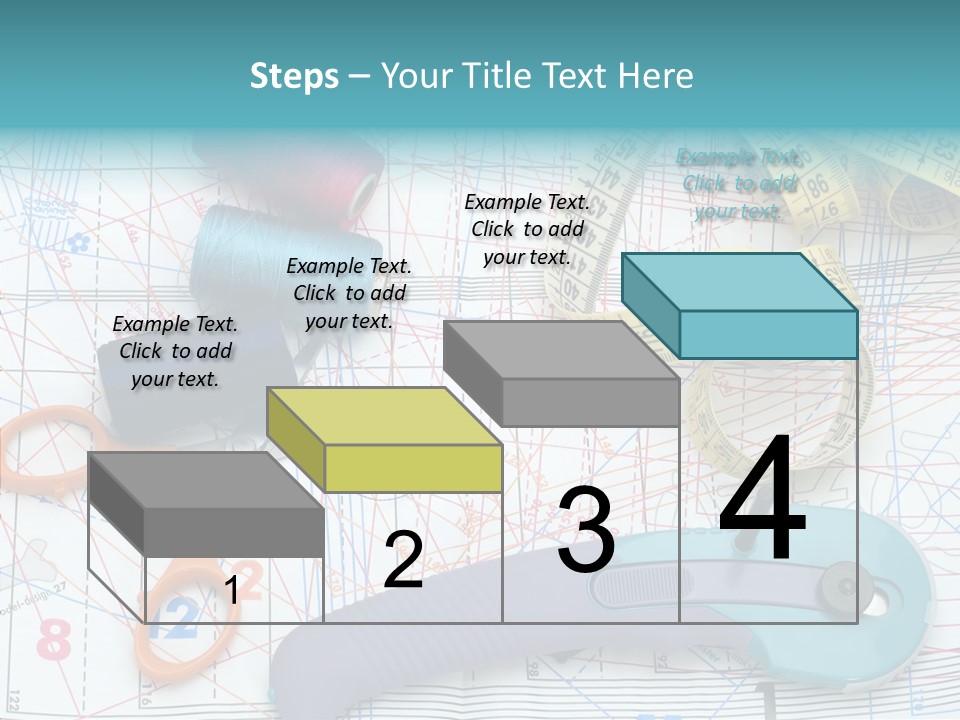 A Pair Of Scissors, A Tape Measure, And A Pair Of Scissors On A PowerPoint Template