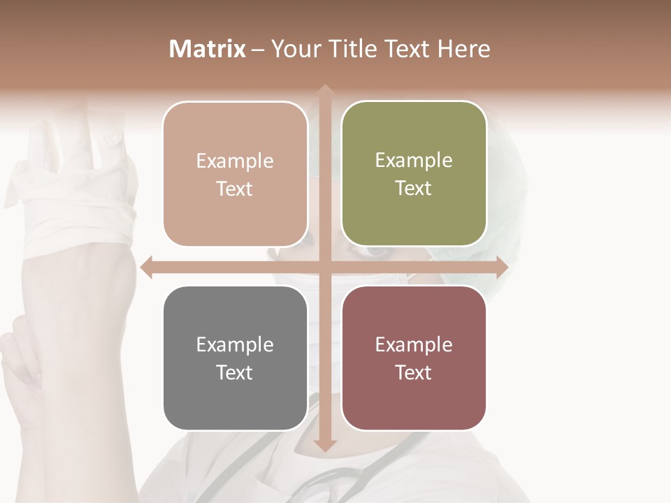 A Woman Wearing A Surgical Mask And Gloves PowerPoint Template