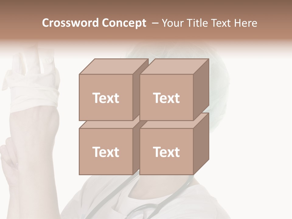 A Woman Wearing A Surgical Mask And Gloves PowerPoint Template