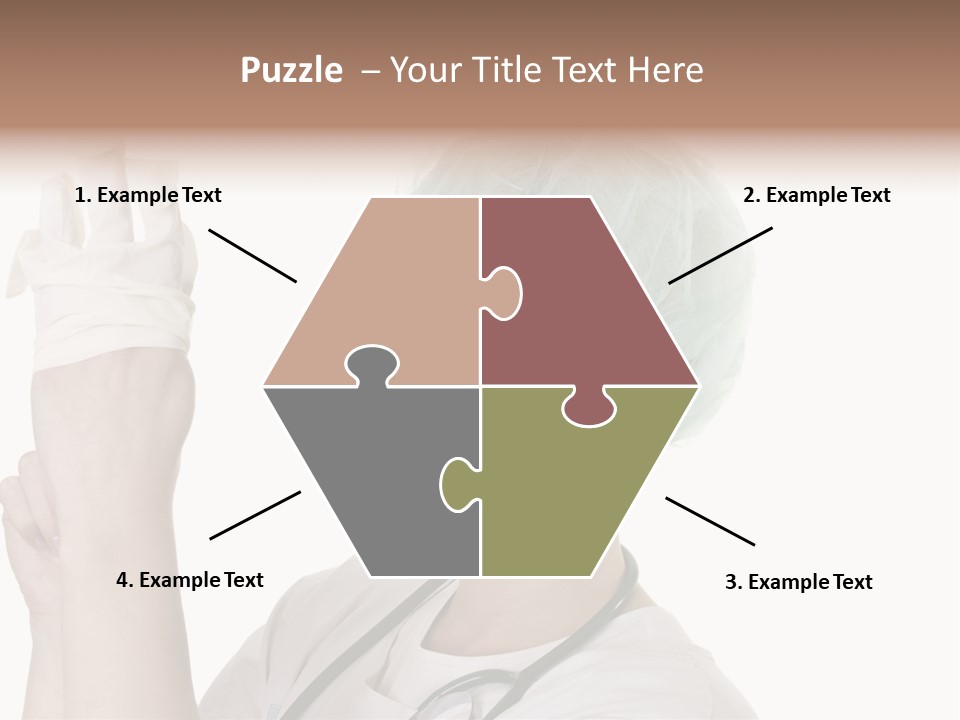 A Woman Wearing A Surgical Mask And Gloves PowerPoint Template