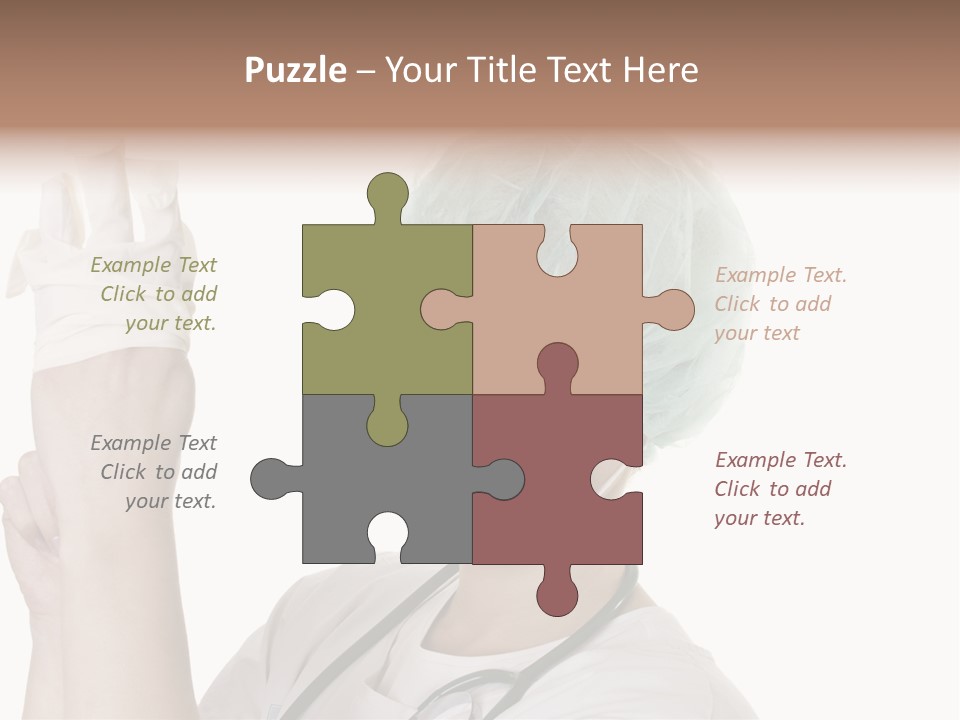 A Woman Wearing A Surgical Mask And Gloves PowerPoint Template