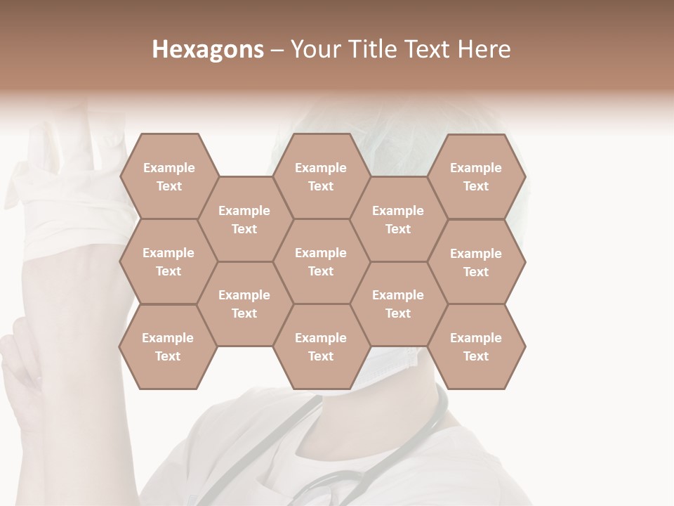 A Woman Wearing A Surgical Mask And Gloves PowerPoint Template