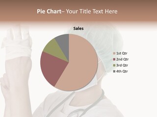 A Woman Wearing A Surgical Mask And Gloves PowerPoint Template