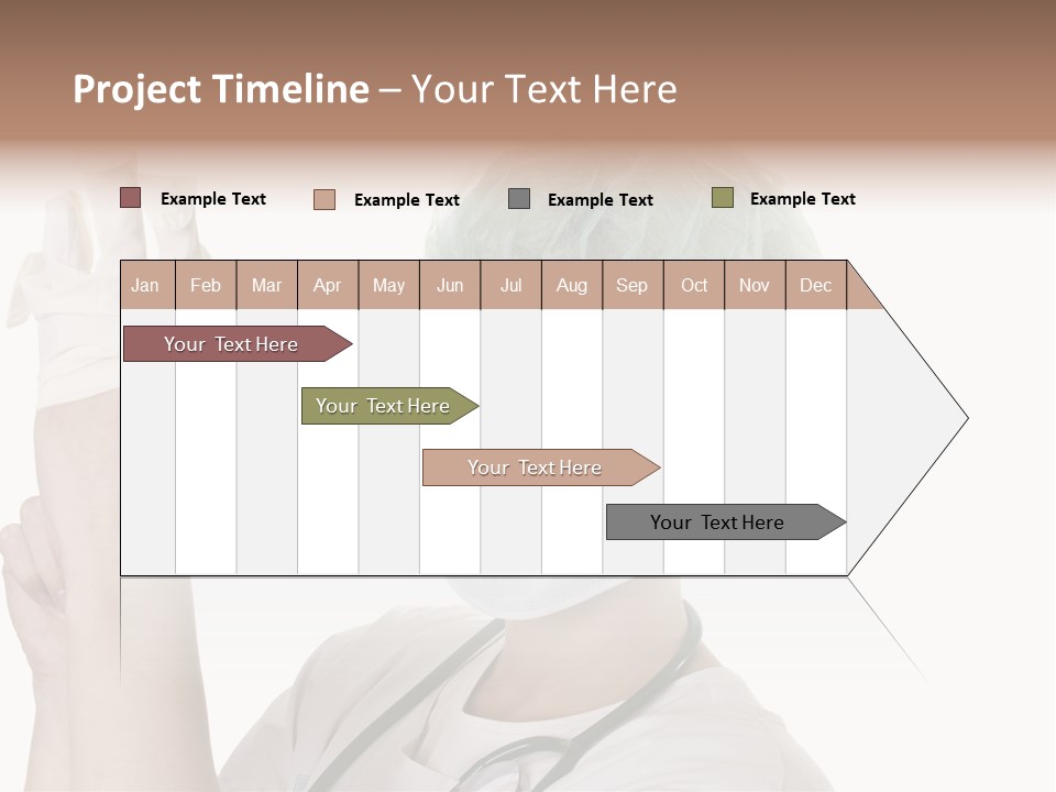 A Woman Wearing A Surgical Mask And Gloves PowerPoint Template