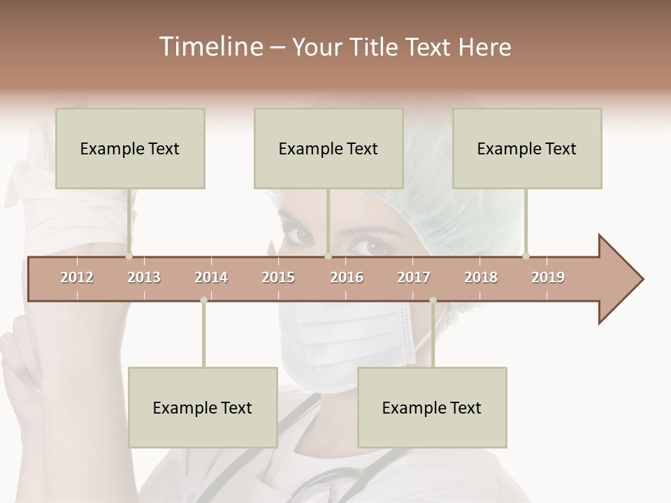 A Woman Wearing A Surgical Mask And Gloves PowerPoint Template