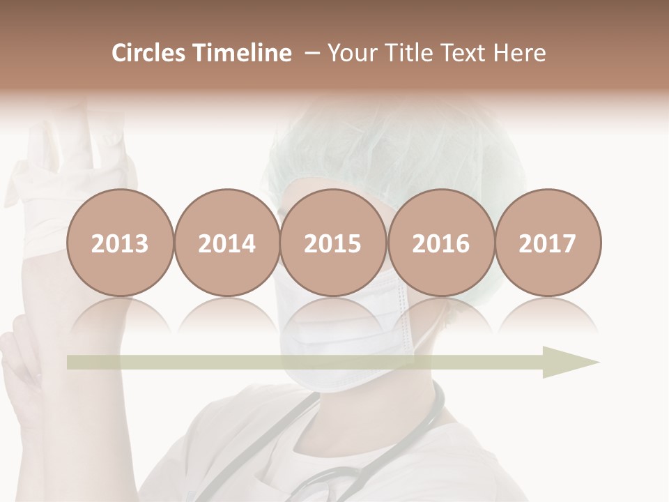 A Woman Wearing A Surgical Mask And Gloves PowerPoint Template