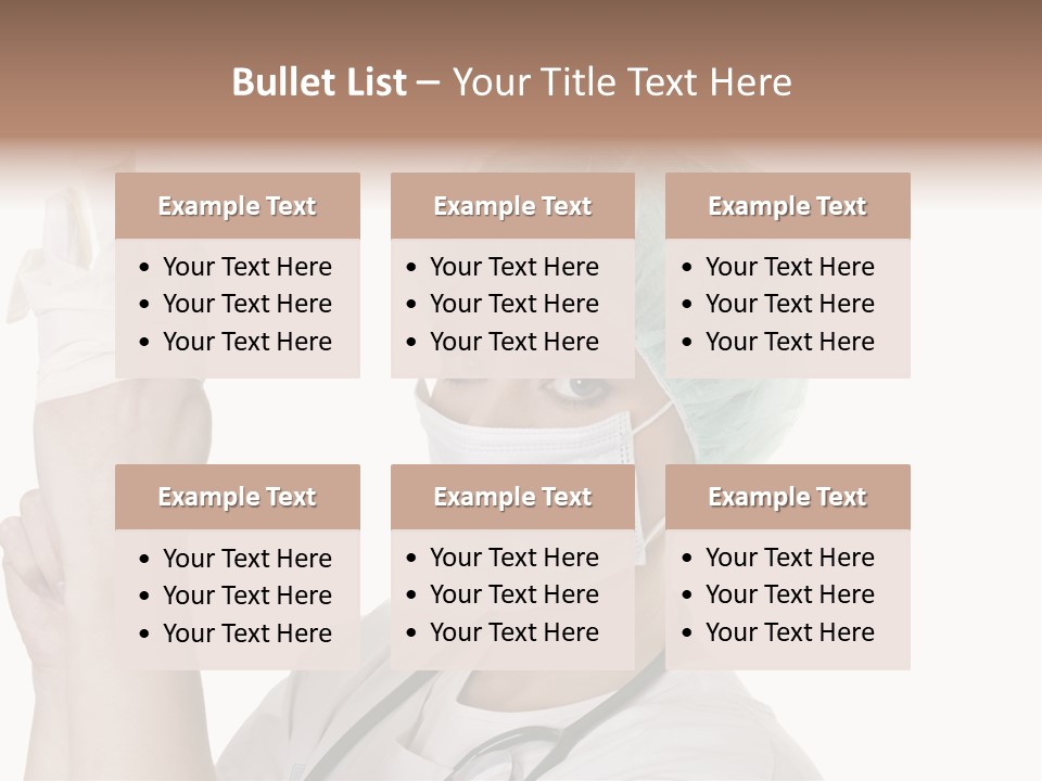 A Woman Wearing A Surgical Mask And Gloves PowerPoint Template