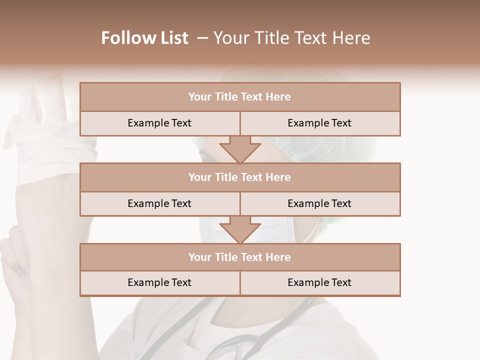 A Woman Wearing A Surgical Mask And Gloves PowerPoint Template