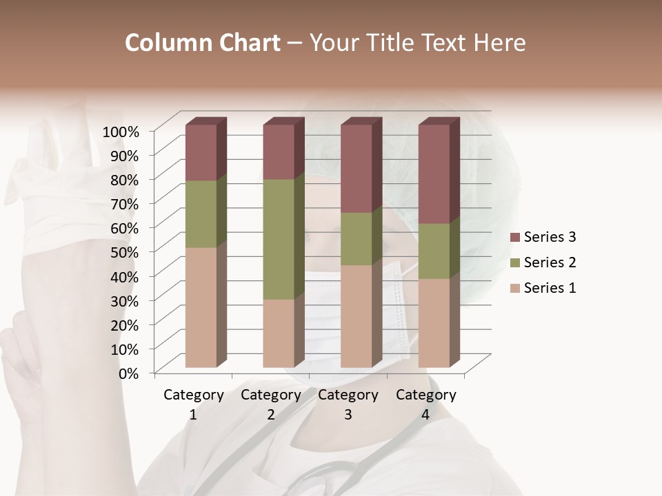 A Woman Wearing A Surgical Mask And Gloves PowerPoint Template