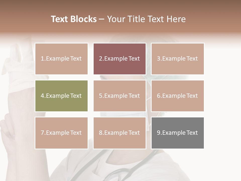 A Woman Wearing A Surgical Mask And Gloves PowerPoint Template