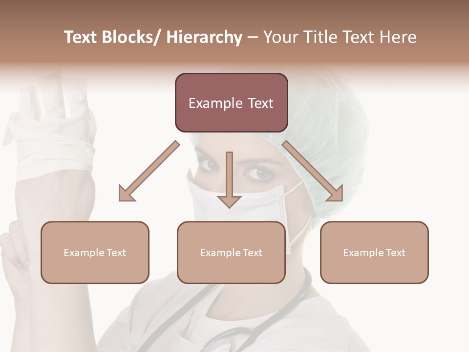A Woman Wearing A Surgical Mask And Gloves PowerPoint Template