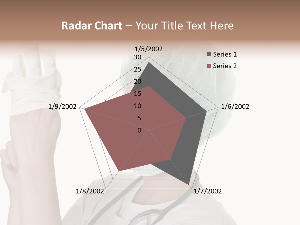 A Woman Wearing A Surgical Mask And Gloves PowerPoint Template