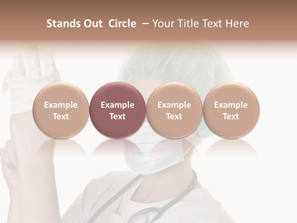 A Woman Wearing A Surgical Mask And Gloves PowerPoint Template