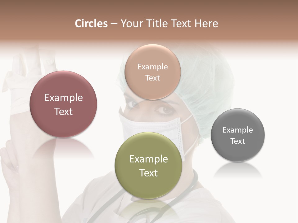 A Woman Wearing A Surgical Mask And Gloves PowerPoint Template