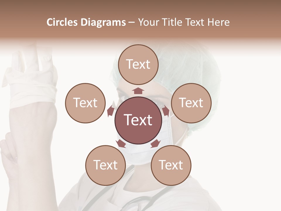 A Woman Wearing A Surgical Mask And Gloves PowerPoint Template