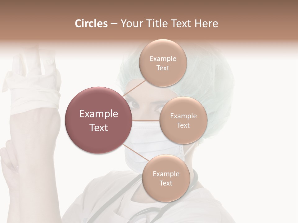 A Woman Wearing A Surgical Mask And Gloves PowerPoint Template