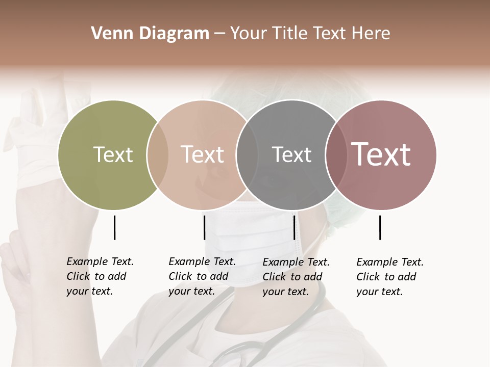 A Woman Wearing A Surgical Mask And Gloves PowerPoint Template