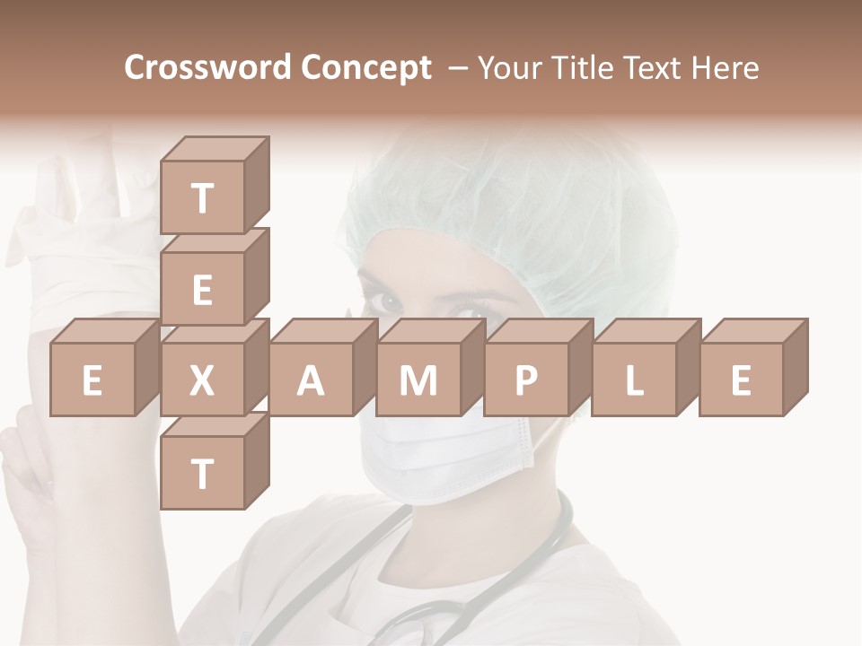 A Woman Wearing A Surgical Mask And Gloves PowerPoint Template