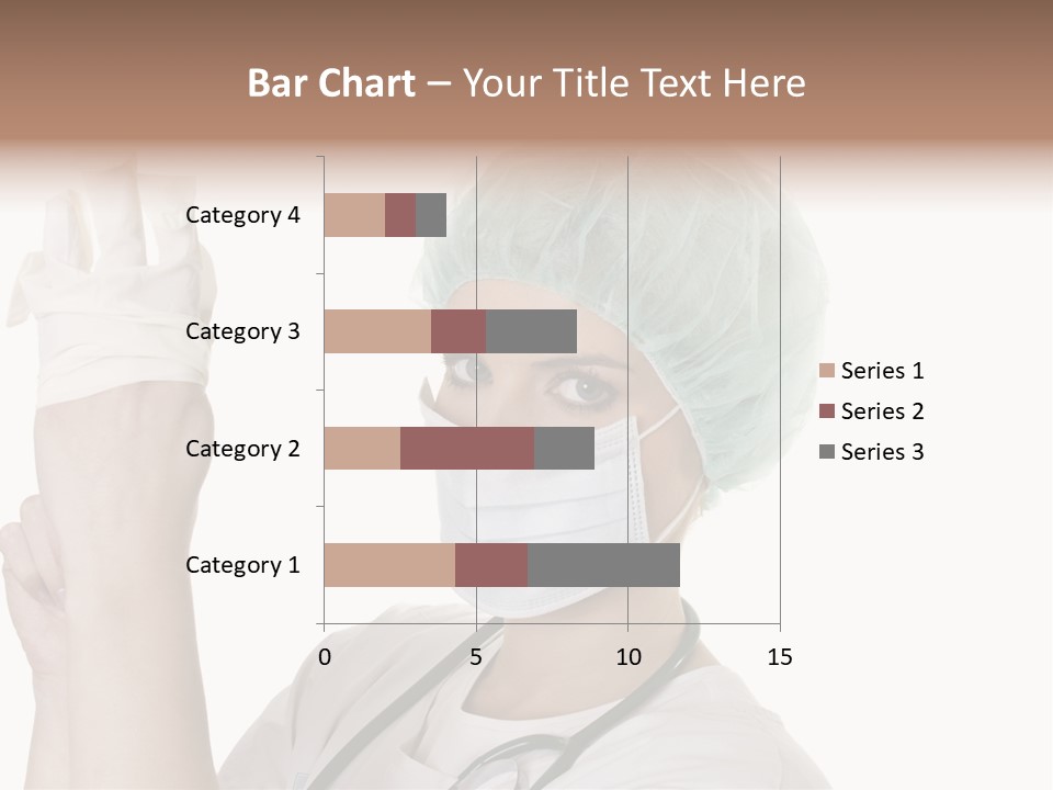 A Woman Wearing A Surgical Mask And Gloves PowerPoint Template