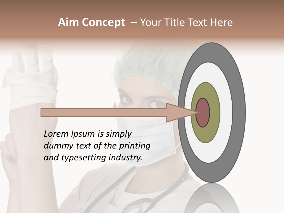 A Woman Wearing A Surgical Mask And Gloves PowerPoint Template