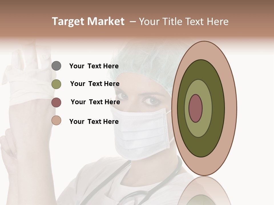 A Woman Wearing A Surgical Mask And Gloves PowerPoint Template