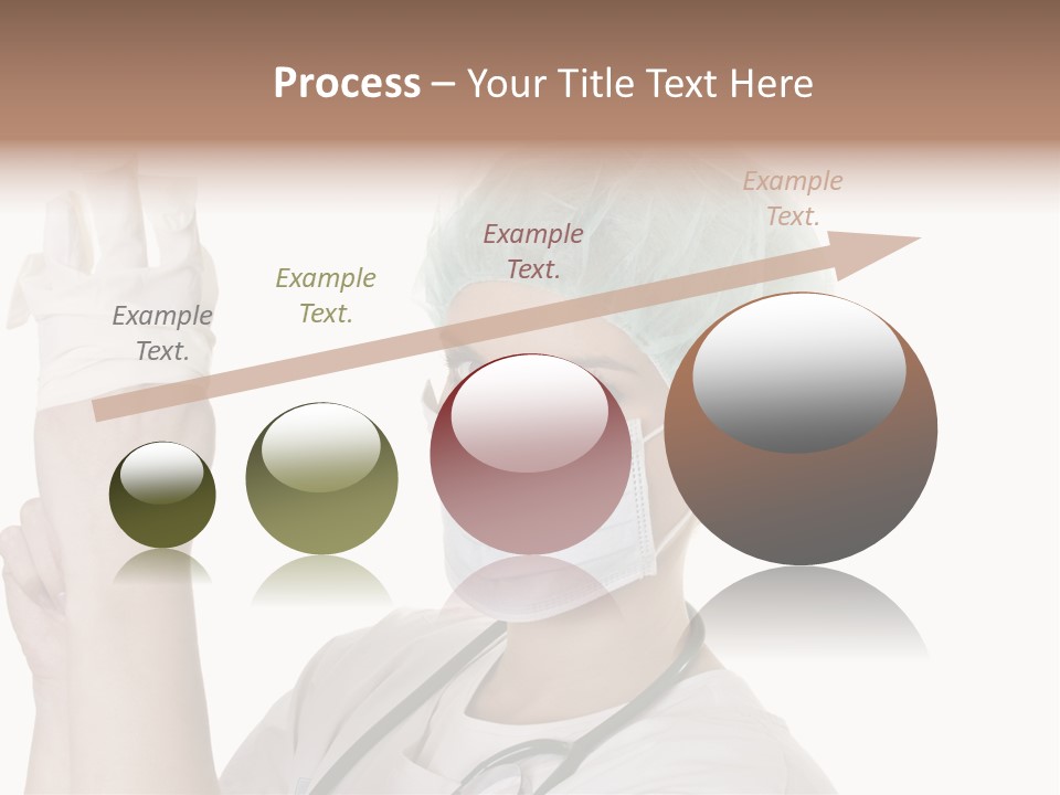 A Woman Wearing A Surgical Mask And Gloves PowerPoint Template