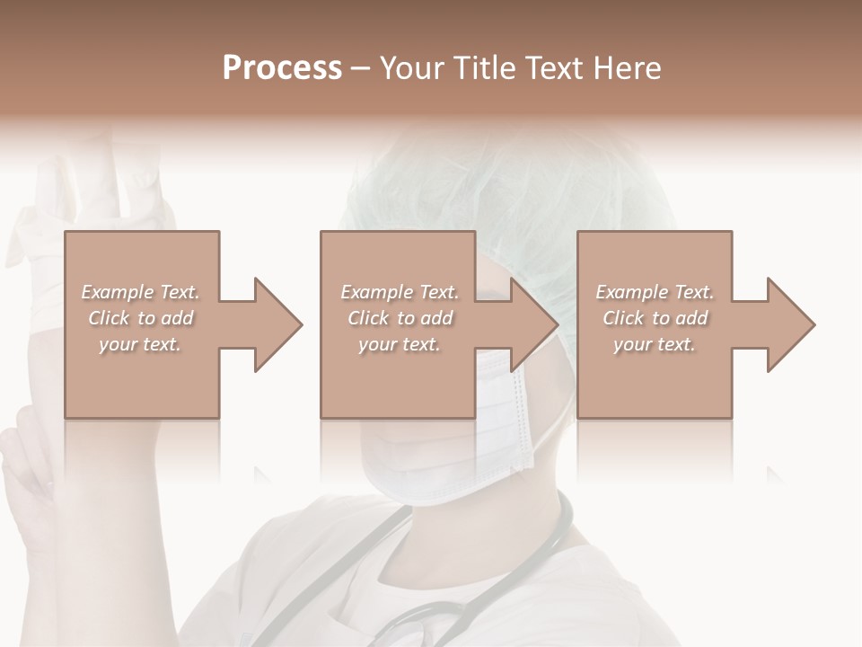 A Woman Wearing A Surgical Mask And Gloves PowerPoint Template
