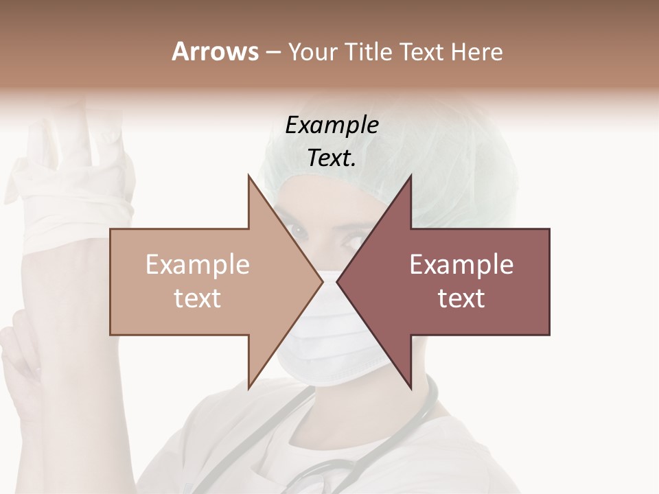 A Woman Wearing A Surgical Mask And Gloves PowerPoint Template