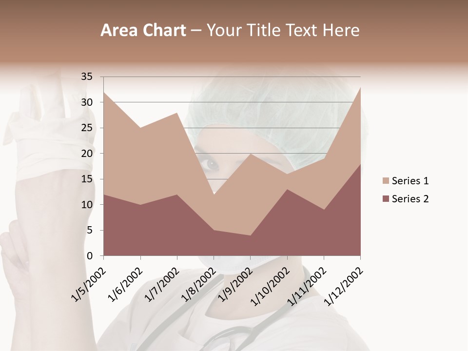 A Woman Wearing A Surgical Mask And Gloves PowerPoint Template